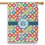 Retro Circles 28" House Flag (Personalized)