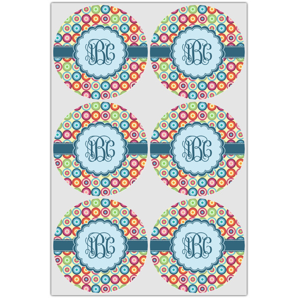 Retro Circles Icing Circle - Large - Set of 6
