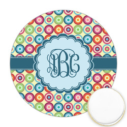 Retro Circles Printed Cookie Topper - Round (Personalized)