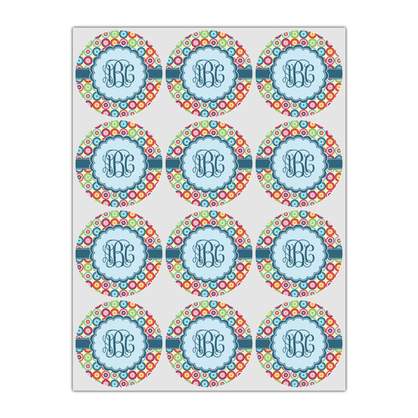 Retro Circles Icing Circle - Small - Set of 12