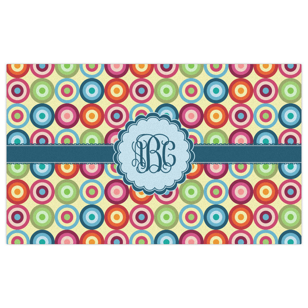 Retro Circles Indoor / Outdoor Rug - 3'x5' - Front Flat