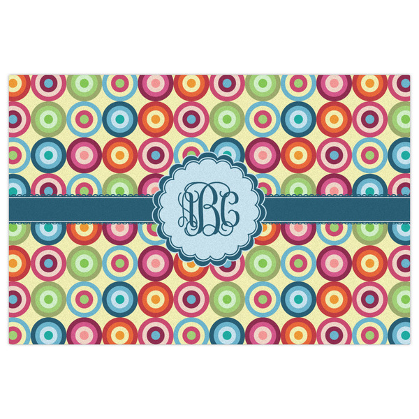 Retro Circles Indoor / Outdoor Rug - 4'x6' - Front Flat