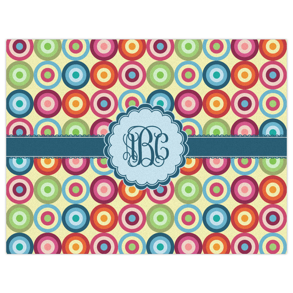 Retro Circles Indoor / Outdoor Rug - 6'x8' - Front Flat