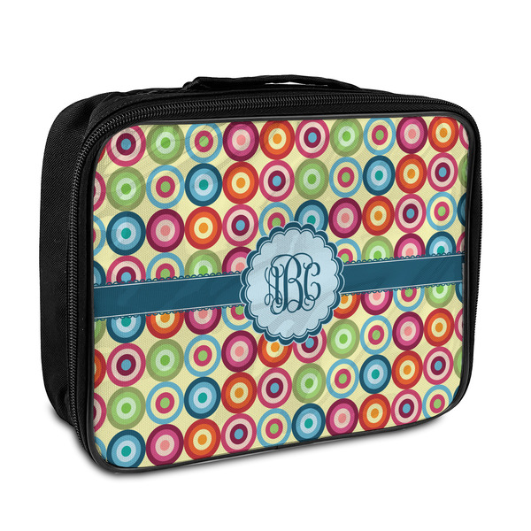 Custom Retro Circles Insulated Lunch Bag (Personalized)