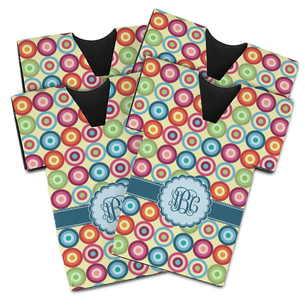 Retro Circles Jersey Bottle Cooler - Set of 4 - MAIN (flat)