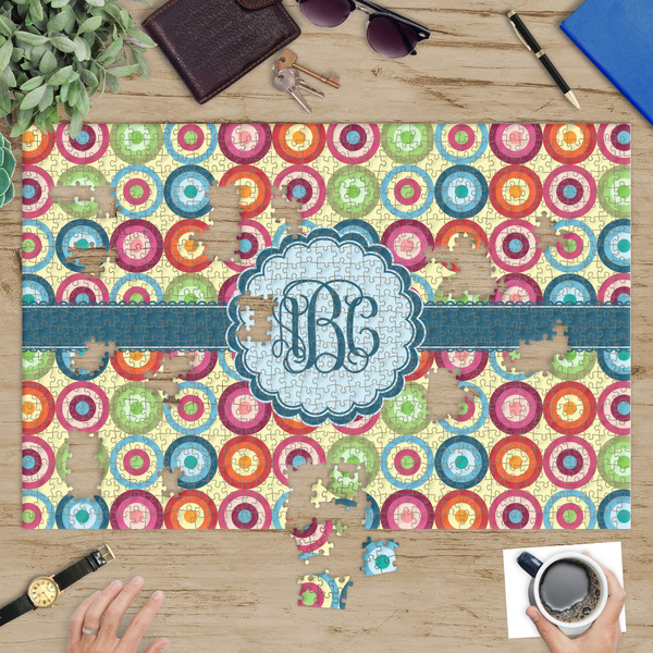 Retro Circles Jigsaw Puzzle 1014 Piece - In Context