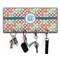 Retro Circles Key Hanger w/ 4 Hooks w/ Monogram