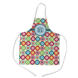 Retro Circles Kid's Apron w/ Monogram