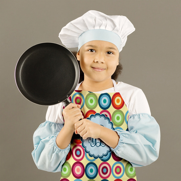Retro Circles Kid's Aprons - Medium - Lifestyle