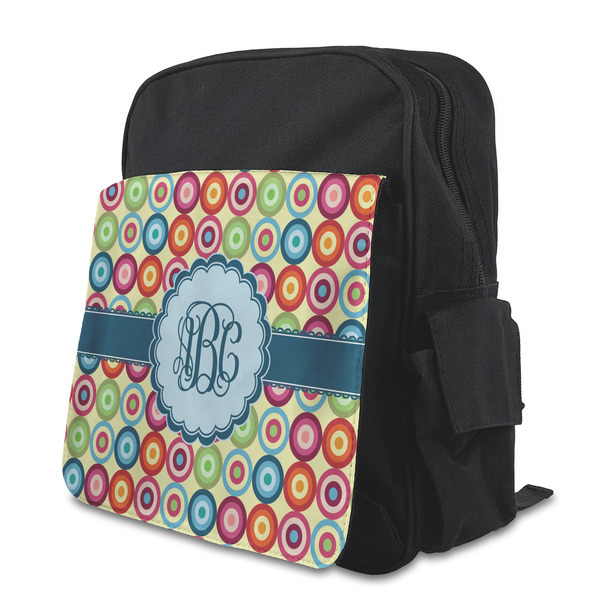 Custom Retro Circles Preschool Backpack (Personalized)