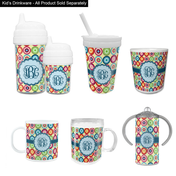 Retro Circles Kid's Drinkware - Customized & Personalized