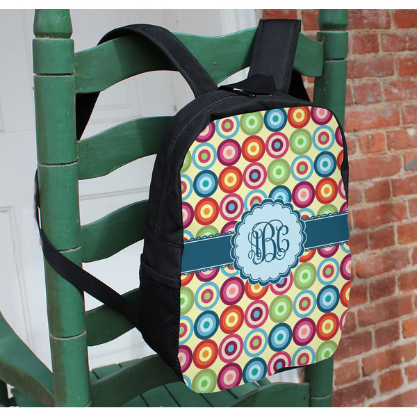 Retro Circles Kids Backpack - In Context