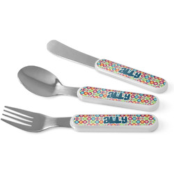 Retro Circles Kid's Flatware (Personalized)