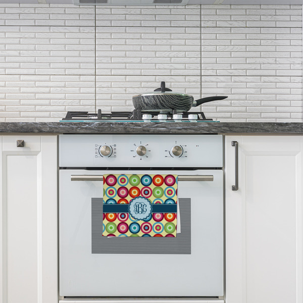 Retro Circles Kitchen Towel - Poly Cotton - Lifestyle