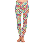 Retro Circles Ladies Leggings - Extra Large