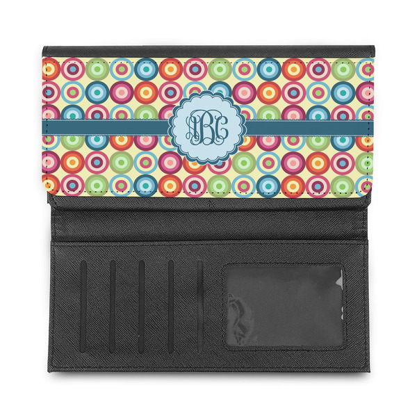 Retro Circles Ladies Wallet - Half Way Open