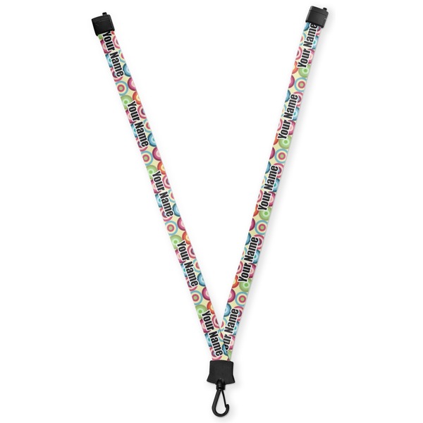 Custom Retro Circles Lanyard (Personalized)