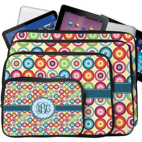 Retro Circles Laptop Case Sizes