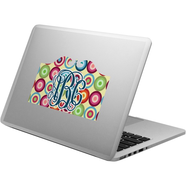 Custom Retro Circles Laptop Decal (Personalized)