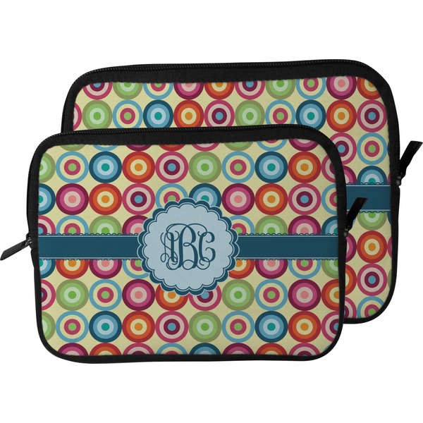 Retro Circles Laptop Sleeve (Size Comparison)