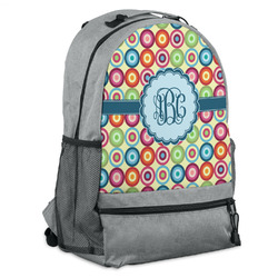 Retro Circles Backpack - Grey (Personalized)