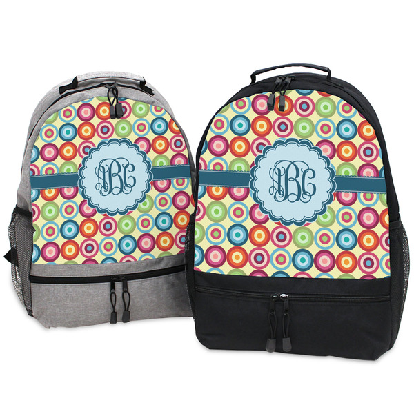 Retro Circles Large Backpacks - Both