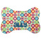 Retro Circles Bone Shaped Dog Food Mat (Personalized)