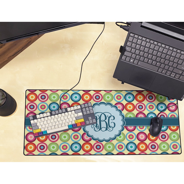 Retro Circles Large Gaming Mats - LIFESTYLE