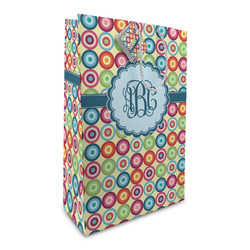 Retro Circles Large Gift Bag (Personalized)
