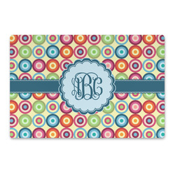 Retro Circles Large Rectangle Car Magnet (Personalized)