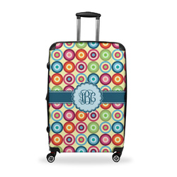Retro Circles Suitcase - 28" Large - Checked w/ Monogram