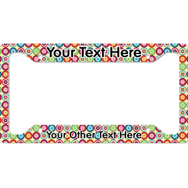 Custom Retro Circles License Plate Frame - Style A (Personalized)