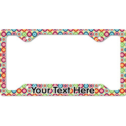 Retro Circles License Plate Frame - Style C (Personalized)