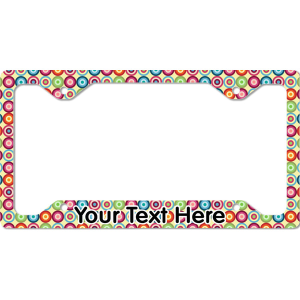 Custom Retro Circles License Plate Frame - Style C (Personalized)