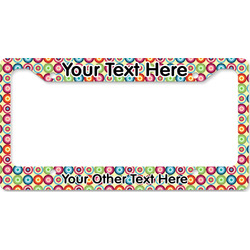 Retro Circles License Plate Frame - Style B (Personalized)