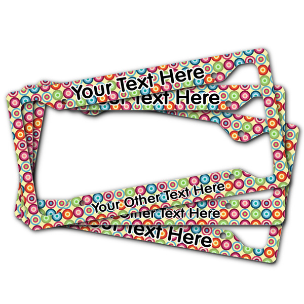 Retro Circles License Plate Frames - (PARENT MAIN)