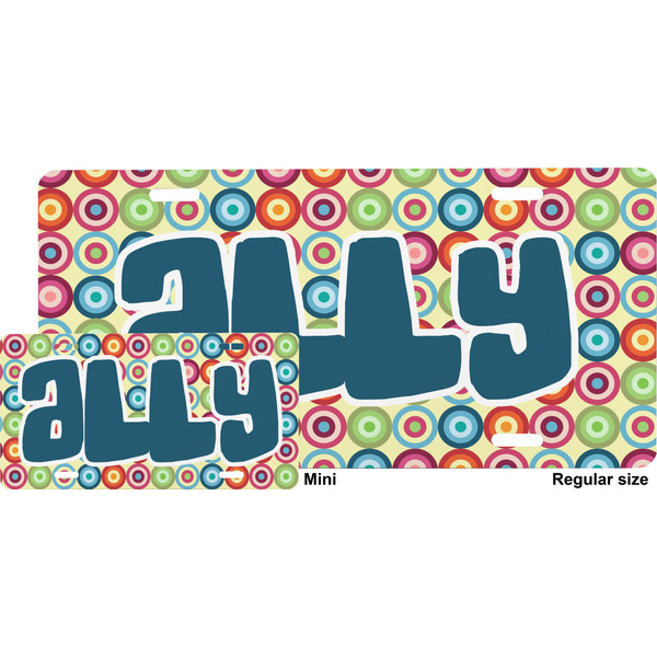 Retro Circles License Plate (Sizes)