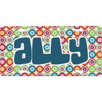 Retro Circles Front License Plate (Personalized)