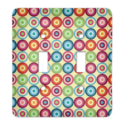 Retro Circles Light Switch Cover (2 Toggle Plate)