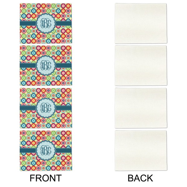 Retro Circles Linen Placemat - APPROVAL Set of 4 (single sided)