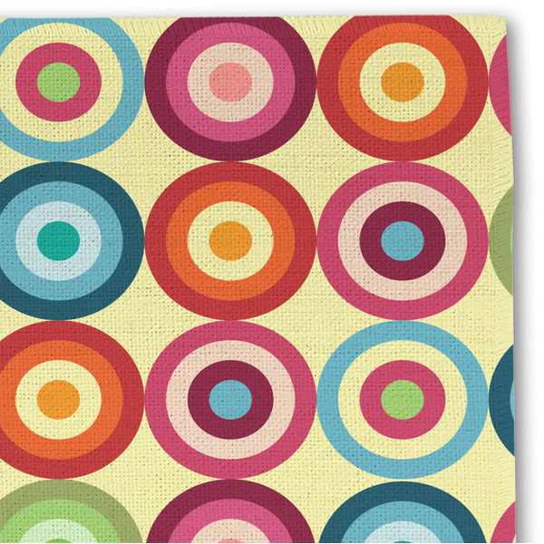 Retro Circles Linen Placemat - DETAIL