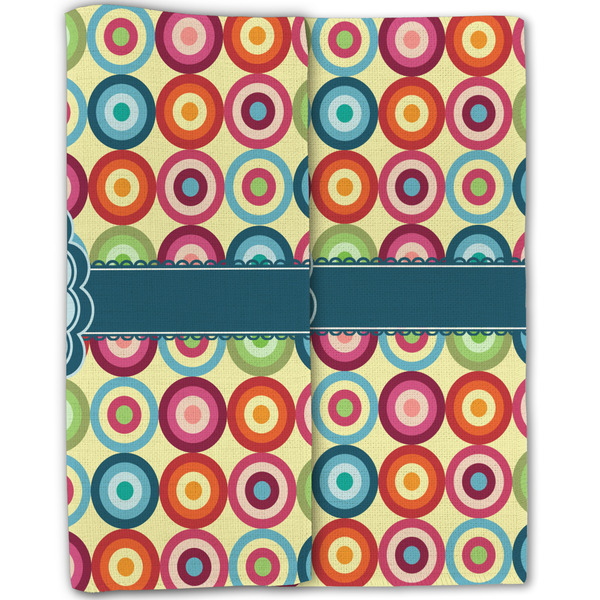 Retro Circles Linen Placemat - Folded Half (double sided)