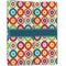 Retro Circles Linen Placemat - Folded Half (double sided)