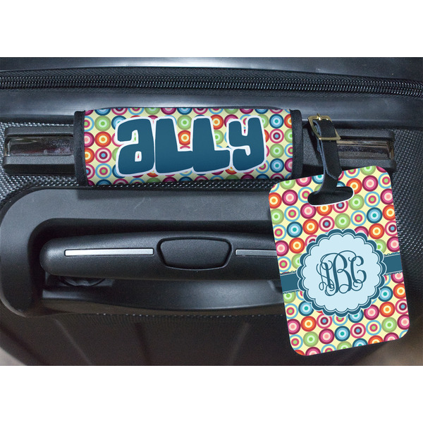 Retro Circles Luggage Wrap & Tag
