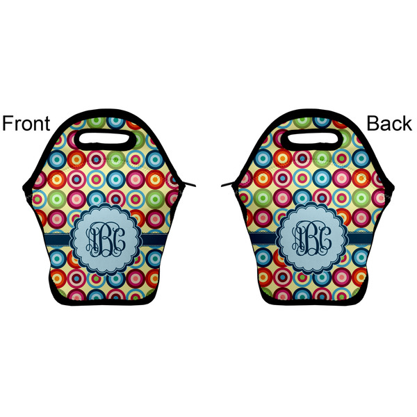 Retro Circles Lunch Bag - Front and Back