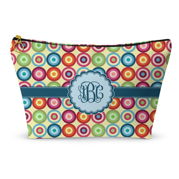 Custom Retro Circles Makeup Bag - Small - 8.5"x4.5" (Personalized)