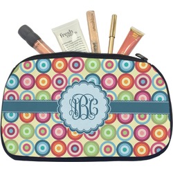 Retro Circles Makeup / Cosmetic Bag - Medium (Personalized)