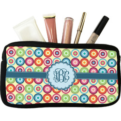 Retro Circles Makeup / Cosmetic Bag (Personalized)