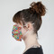 Retro Circles Mask - Side View on Girl