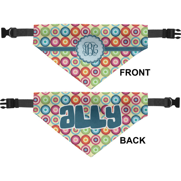 Retro Circles Medium Dog Bandana Approval